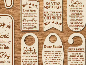 Intra απο ξύλο plywood 3mm-4mm πάχος – Πακέτο κοπής με λέιζερ Magic Key Santa's Santa Δίασταση 20x20 cm INTRAFABR-77446888 - Image 2