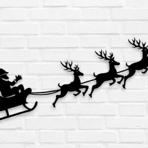 Intra απο ξύλο plywood 3mm-4mm πάχος – Αρχεία Art Sleigh Metal Wall Art του Άγιου Βασίλη Δίασταση  40x30 cm INTRAFABR-106749268