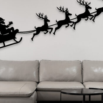 Intra απο ξύλο plywood 3mm-4mm πάχος – Αρχεία Art Sleigh Metal Wall Art του Άγιου Βασίλη Δίασταση  40x30 cm INTRAFABR-106749268 - Image 3