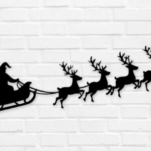 Intra απο ξύλο plywood 3mm-4mm πάχος – Αρχεία Art Sleigh Metal Wall Art του Άγιου Βασίλη Δίασταση  40x30 cm INTRAFABR-106749042