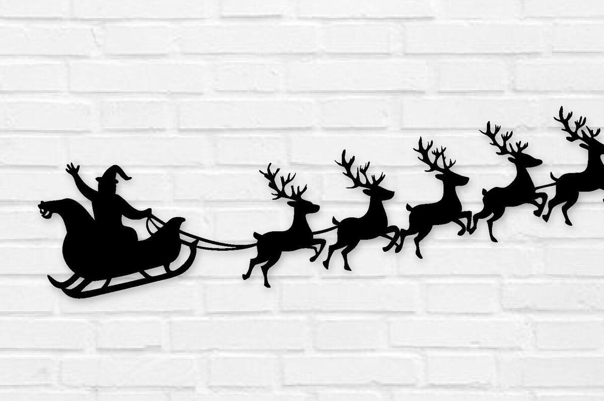 Intra απο ξύλο plywood 3mm-4mm πάχος – Αρχεία Art Sleigh Metal Wall Art του Άγιου Βασίλη Δίασταση  40x30 cm INTRAFABR-106749042