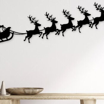 Intra απο ξύλο plywood 3mm-4mm πάχος – Αρχεία Art Sleigh Metal Wall Art του Άγιου Βασίλη Δίασταση  40x30 cm INTRAFABR-106749042 - Image 2
