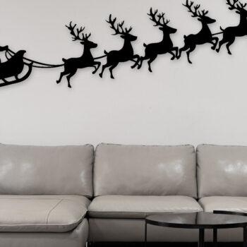 Intra απο ξύλο plywood 3mm-4mm πάχος – Αρχεία Art Sleigh Metal Wall Art του Άγιου Βασίλη Δίασταση  40x30 cm INTRAFABR-106749042 - Image 3