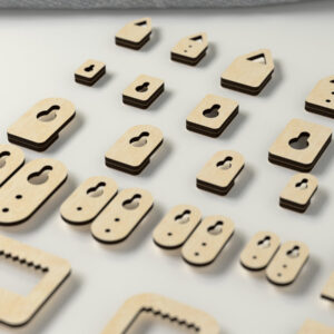 Intra απο ξύλο plywood 3mm-4mm πάχος – Σετ κρεμάστρας εικόνας Sawtooth Δίασταση  20x20 cm INTRAFABR-27209735