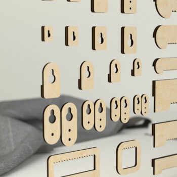 Intra απο ξύλο plywood 3mm-4mm πάχος – Σετ κρεμάστρας εικόνας Sawtooth Δίασταση  20x20 cm INTRAFABR-27209735 - Image 2