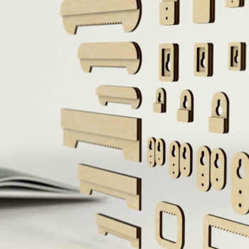 Intra απο ξύλο plywood 3mm-4mm πάχος – Σετ κρεμάστρας εικόνας Sawtooth Δίασταση  20x20 cm INTRAFABR-27209735 - Image 3