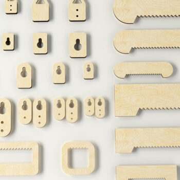 Intra απο ξύλο plywood 3mm-4mm πάχος – Σετ κρεμάστρας εικόνας Sawtooth Δίασταση  20x20 cm INTRAFABR-27209735 - Image 4