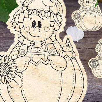 Intra απο ξύλο plywood 3mm-4mm πάχος – ScareCrow Fall Decor Laser Δίασταση  20x20 cm INTRAFABR-29620066 - Image 1