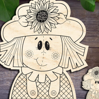 Intra απο ξύλο plywood 3mm-4mm πάχος – ScareCrow Girl V1 Δίασταση  20x20 cm INTRAFABR-30185694 - Image 1