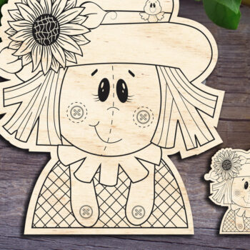 Intra απο ξύλο plywood 3mm-4mm πάχος – ScareCrow Girl V2 Δίασταση  20x20 cm INTRAFABR-30185914 - Image 1