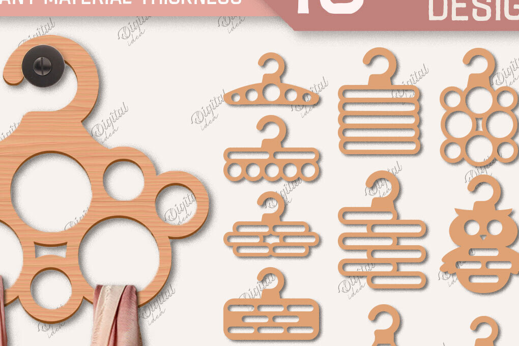 Intra απο ξύλο plywood 3mm-4mm πάχος – Φουλάρι Πακέτο. Τρισδιάστατη κρεμάστρα για κασκόλ Δίασταση  20x20 cm INTRAFABR-87203667