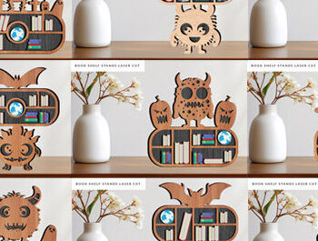 Intra απο ξύλο plywood 3mm-4mm πάχος – Scary Book Rall Stand Πακέτο κοπής με λέιζερ Δίασταση  20x20 cm INTRAFABR-99330867 - Image 1