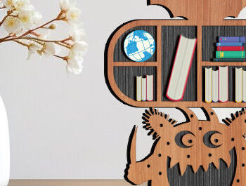 Intra απο ξύλο plywood 3mm-4mm πάχος – Scary Book Rall Stands Δίασταση 20x20 cm INTRAFABR-99258492 - Image 1