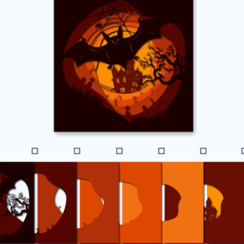 Intra απο ξύλο plywood 3mm-4mm πάχος – SCARY FOREST Πολυστρωματική κοπή χαρτιού Δίασταση  20x20 cm INTRAFABR-80718792 - Image 8