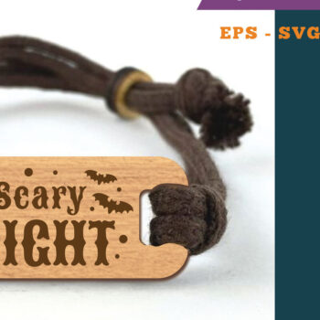 Intra απο ξύλο plywood 3mm-4mm πάχος – Βραχιόλι Scary Night 1 Δίασταση  20x20 cm INTRAFABR-111384606 - Image 1