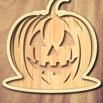 Intra απο ξύλο plywood 3mm-4mm πάχος – Scary Pumpkin Face Laser-Cut Δίασταση 20x20 cm INTRAFABR-118219337 - Image 2