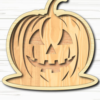 Intra απο ξύλο plywood 3mm-4mm πάχος – Scary Pumpkin Face Laser-Cut Δίασταση 20x20 cm INTRAFABR-118219337 - Image 3
