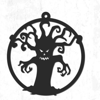 Intra απο ξύλο plywood 3mm-4mm πάχος – Scary Tree Halloween Στολίδι Δίασταση  20x20 cm INTRAFABR-81424760 - Image 2