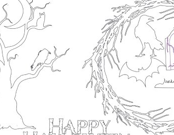 Intra απο ξύλο plywood 3mm-4mm πάχος – Scary Tree στεφάνι Δίασταση  20x20 cm INTRAFABR-102832694 - Image 1