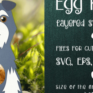 Intra απο ξύλο plywood 3mm-4mm πάχος – Σκύλος Schnauzer | Πρότυπο θήκης αυγών Δίασταση  20x20 cm INTRAFABR-35834940