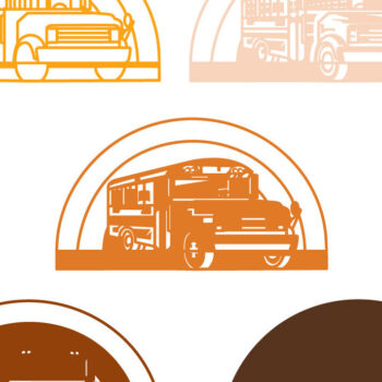 Intra απο ξύλο plywood 3mm-4mm πάχος – Σχολικό λεωφορείο Πολυστρωματικό Στολίδι Δίασταση  20x20 cm INTRAFABR-77274484 - Image 2