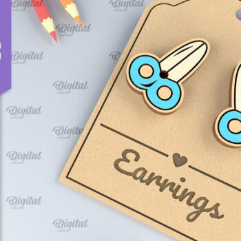 Intra απο ξύλο plywood 3mm-4mm πάχος – Σχολικά σκουλαρίκια. Κοσμήματα Δίασταση  5x5 cm INTRAFABR-96059554 - Image 1