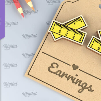 Intra απο ξύλο plywood 3mm-4mm πάχος – Σχολικά σκουλαρίκια. Κοσμήματα Δίασταση  5x5 cm INTRAFABR-96059626 - Image 1