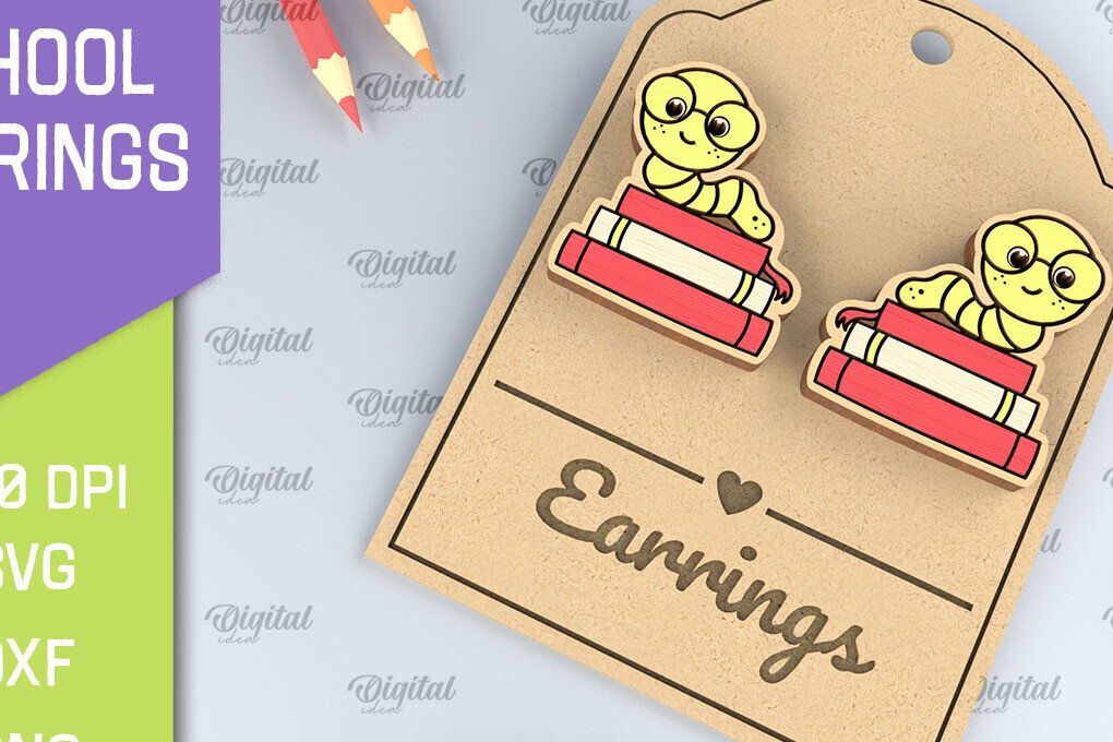 Intra απο ξύλο plywood 3mm-4mm πάχος – Σχολικά σκουλαρίκια. Κοσμήματα Δίασταση  5x5 cm INTRAFABR-96058909