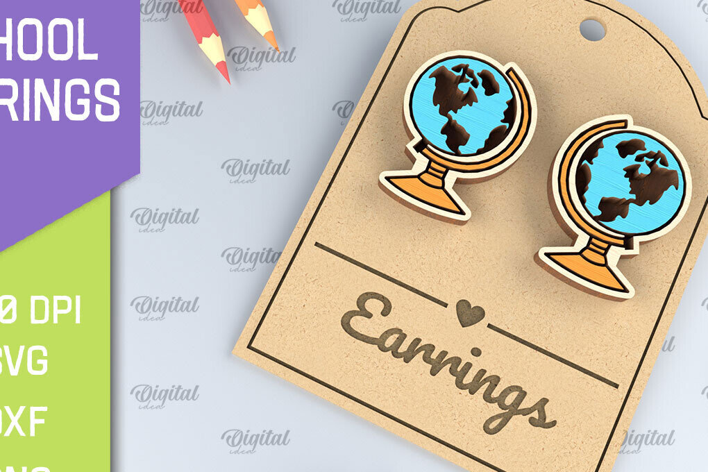 Intra απο ξύλο plywood 3mm-4mm πάχος – Σχολικά σκουλαρίκια. Κοσμήματα Δίασταση  5x5 cm INTRAFABR-96058998