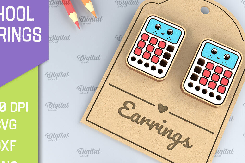 Intra απο ξύλο plywood 3mm-4mm πάχος – Σχολικά σκουλαρίκια. Κοσμήματα Δίασταση  5x5 cm INTRAFABR-96059133