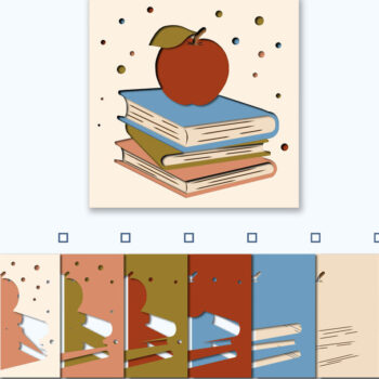 Intra απο ξύλο plywood 3mm-4mm πάχος – Πρότυπο κοπής χαρτιού πολλαπλών στρώσεων School Δίασταση 20x20 cm INTRAFABR-80465657 - Image 9