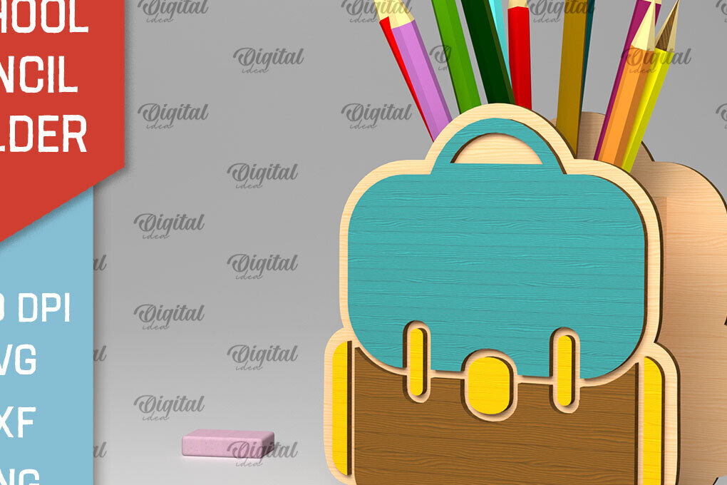 Intra απο ξύλο plywood 3mm-4mm πάχος – Σχολική Μολυβοθήκη  κοπής με λέιζερ Δίασταση  20x20 cm INTRAFABR-103363259