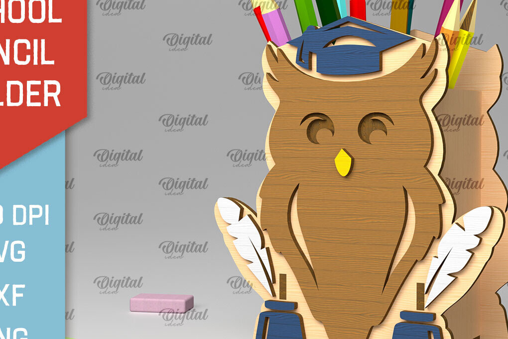 Intra απο ξύλο plywood 3mm-4mm πάχος – Σχολική Μολυβοθήκη  κοπής με λέιζερ Δίασταση  20x20 cm INTRAFABR-103362708