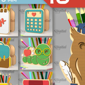 Intra απο ξύλο plywood 3mm-4mm πάχος – Δέσμη κοπής με λέιζερ Σχολικές Μολυβοθήκες Δίασταση 20x20 cm INTRAFABR-103365469