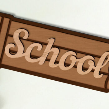 Intra απο ξύλο plywood 3mm-4mm πάχος – Πρότυπο κοπής λέιζερ σχολικού μολυβιού Δίασταση 20x20 cm INTRAFABR-94983287 - Image 1