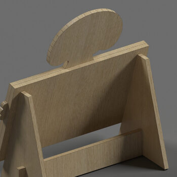 Intra απο ξύλο plywood 3mm-4mm πάχος – Προσωποποιημένη Πλακέτα Δασκάλου 282 Δίασταση  20x20 cm INTRAFABR-54607015 - Image 3