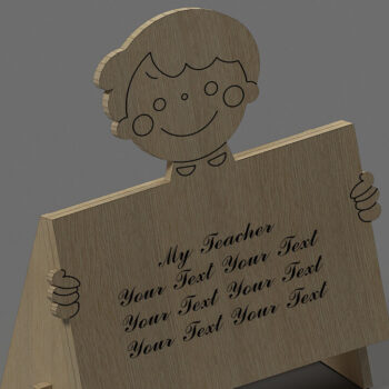 Intra απο ξύλο plywood 3mm-4mm πάχος – Προσωποποιημένη Πλακέτα Δασκάλου 282 Δίασταση  20x20 cm INTRAFABR-54607015 - Image 4