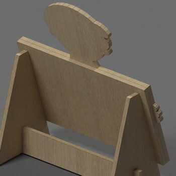 Intra απο ξύλο plywood 3mm-4mm πάχος – Προσωποποιημένη Πλακέτα Δασκάλου 282 Δίασταση  20x20 cm INTRAFABR-54607015 - Image 5