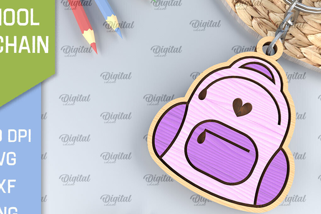 Intra απο ξύλο plywood 3mm-4mm πάχος – Σχολική Ξύλινη Μπρελόκ Κοπή Laser Δίασταση  5x5 cm INTRAFABR-96205433