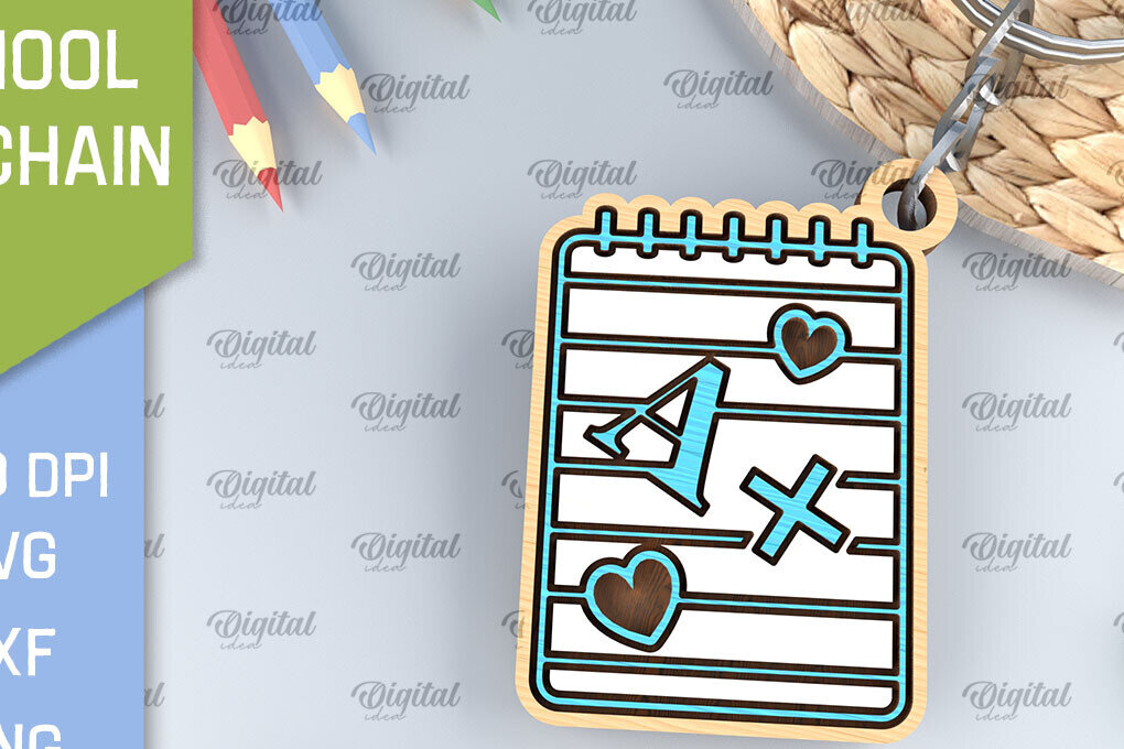 Intra απο ξύλο plywood 3mm-4mm πάχος – Σχολική Ξύλινη Μπρελόκ Κοπή Laser Δίασταση  5x5 cm INTRAFABR-96205819