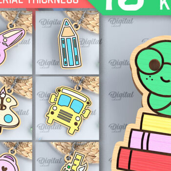 Intra απο ξύλο plywood 3mm-4mm πάχος – Σχολικά Ξύλινα Μπρελόκ Πακέτο κοπής με λέιζερ Δίασταση  5x5 cm INTRAFABR-96208077 - Image 1