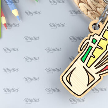 Intra απο ξύλο plywood 3mm-4mm πάχος – Σχολικά Ξύλινα Μπρελόκ Πακέτο κοπής με λέιζερ Δίασταση  5x5 cm INTRAFABR-96208077 - Image 3