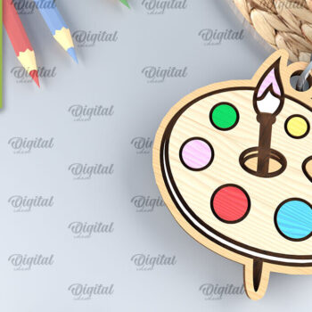 Intra απο ξύλο plywood 3mm-4mm πάχος – Σχολικά Ξύλινα Μπρελόκ Πακέτο κοπής με λέιζερ Δίασταση  5x5 cm INTRAFABR-96208077 - Image 7