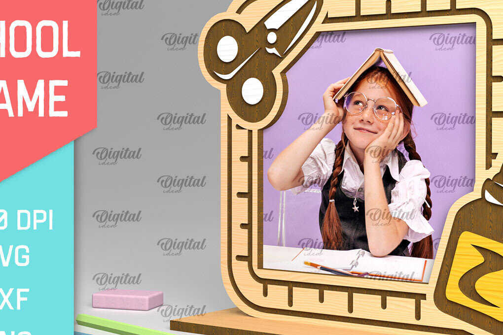 Intra απο ξύλο plywood 3mm-4mm πάχος – Σχολική ξύλινη κορνίζα φωτογραφιών Δίασταση  20x20 cm INTRAFABR-95644840