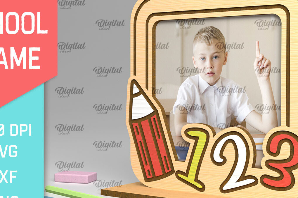 Intra απο ξύλο plywood 3mm-4mm πάχος – Σχολική ξύλινη κορνίζα φωτογραφιών Δίασταση  20x20 cm INTRAFABR-95644471