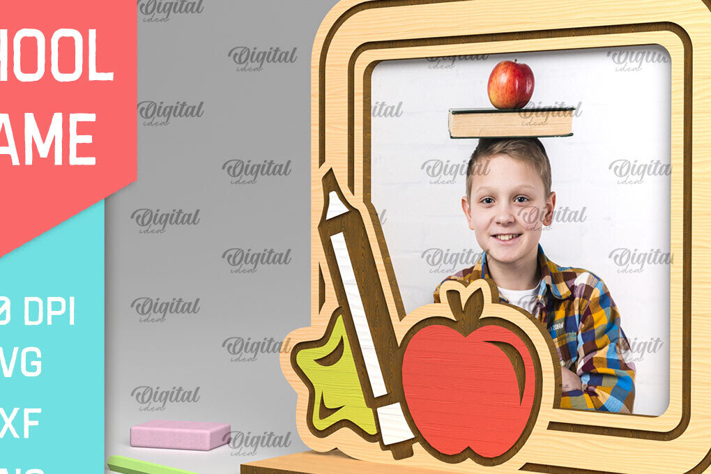 Intra απο ξύλο plywood 3mm-4mm πάχος – Σχολική ξύλινη κορνίζα φωτογραφιών Δίασταση  20x20 cm INTRAFABR-95644599