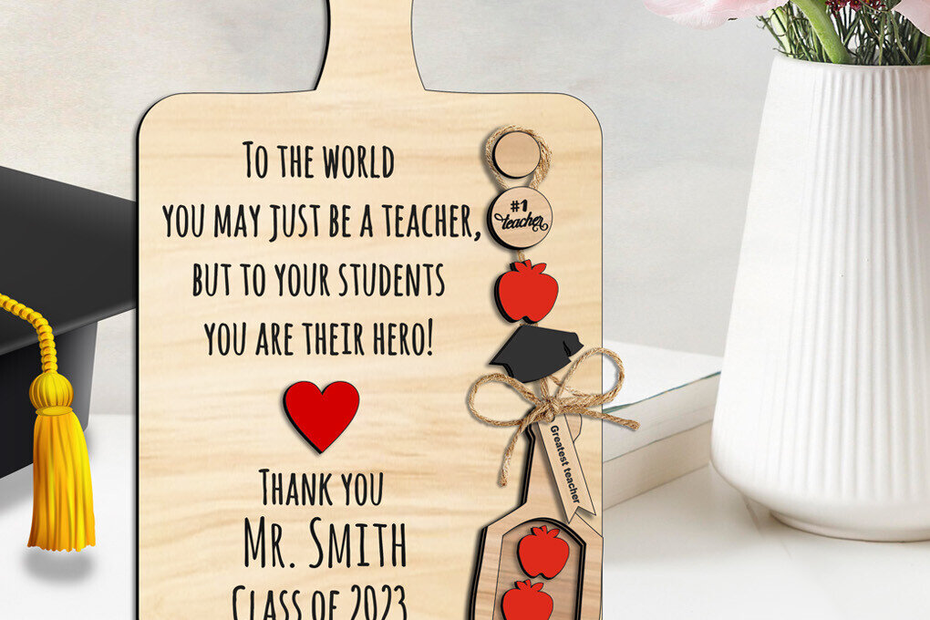 Intra απο ξύλο plywood 3mm-4mm πάχος – Scoop Teacher Cut Board School Gift Δίασταση  20x20 cm INTRAFABR-103442061