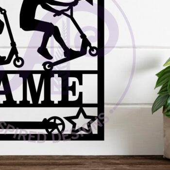 Intra απο ξύλο plywood 3mm-4mm πάχος – Scooter Ανδρικό Σήμα Laser Δίασταση  20x20 cm INTRAFABR-103754274 - Image 2