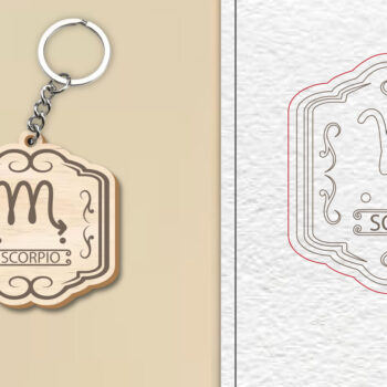 Intra απο ξύλο plywood 3mm-4mm πάχος – Scorpio Keychain | Ζώδιο Δίασταση  5x5 cm INTRAFABR-99830387 - Image 1