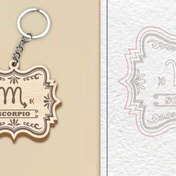 Intra απο ξύλο plywood 3mm-4mm πάχος – Scorpio Keychain | Ζώδιο Δίασταση  5x5 cm INTRAFABR-99972131 - Image 1